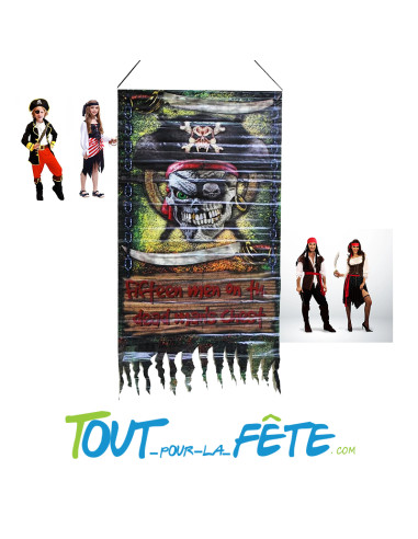 Drapeau suspendu pirate 120x55cm