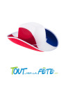Chapeau de cowboy Bleu, Blanc, Rouge