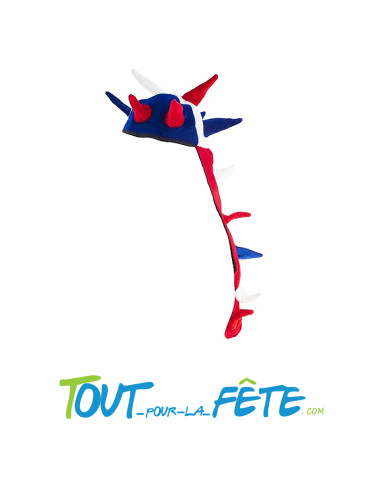 Casque viking supporter bleu blanc rouge