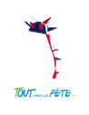 Casque viking supporter bleu blanc rouge