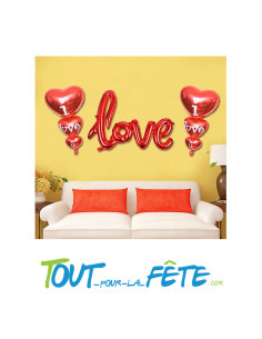 Ballon aluminium Love Rouge 2