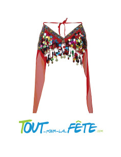 Haut danseuse orientale rouge 2