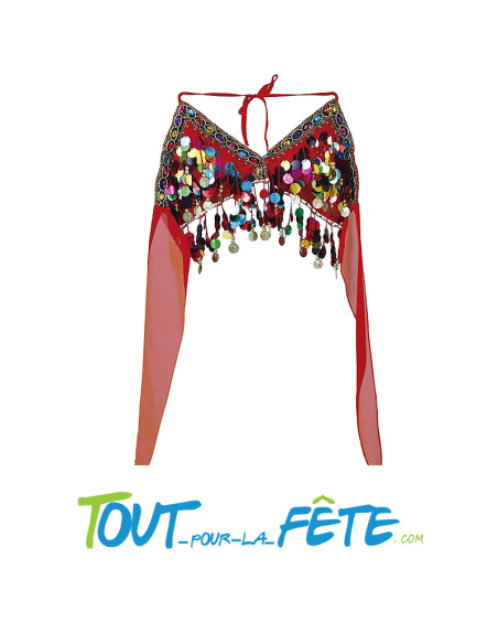 Haut danseuse orientale rouge