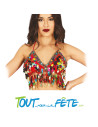 Haut danseuse orientale rouge