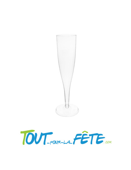 8 flûtes à champagne réutilisables et incassables