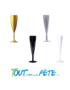 6 flûtes à champagne réutilisable et incassable en polypropylene