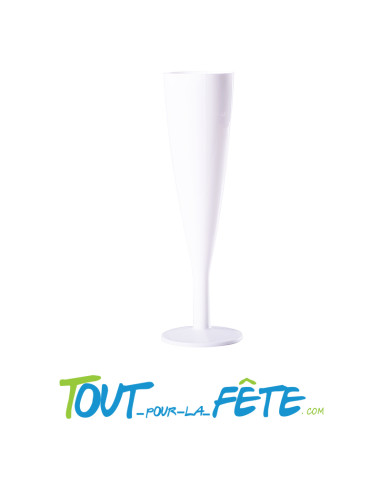 6 flûtes à champagne réutilisable et incassable en polypropylene