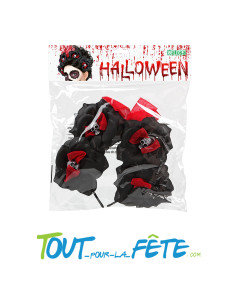 Serre-tête fleurs rouge et noir dia de muertos 2
