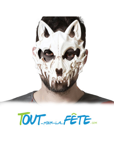 Masque squelette avec corne