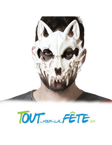 Masque squelette avec corne