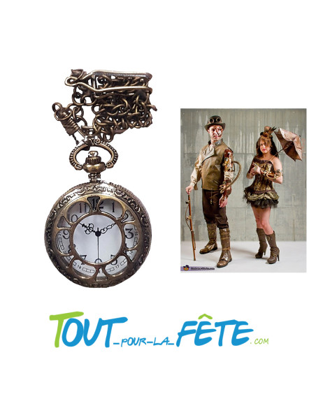 Montre de poche steampunk en métal