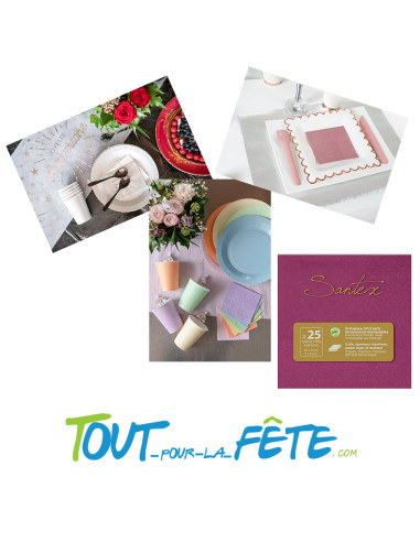 Sachet de 25 serviettes cocktail