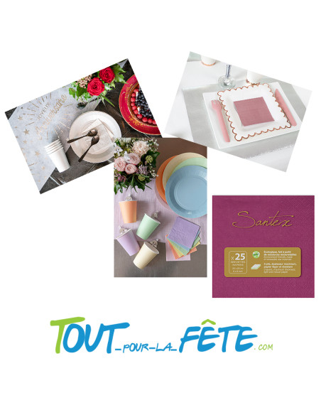 Sachet de 25 serviettes cocktail