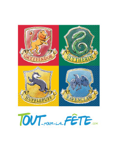 Lot de 16 serviettes en papier Harry Potter