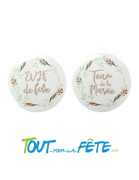 Lot de 6 Badges EVJF