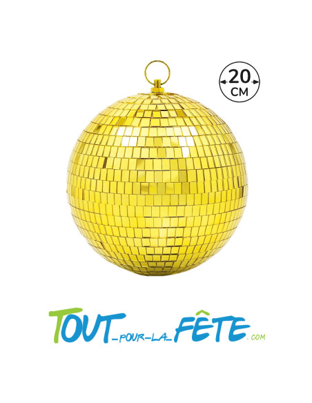Boule à facette disco 20 cm or