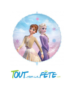 Ballon aluminium rond La reine des neiges 46 cm