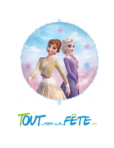 Ballon aluminium rond La reine des neiges 46 cm