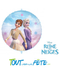 Ballon aluminium rond La reine des neiges 46 cm 2