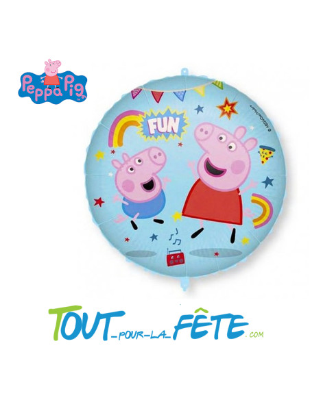 Ballon aluminium rond Peppa Pig© 46 cm