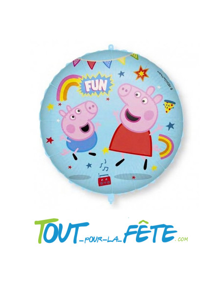 Ballon aluminium rond Peppa Pig© 46 cm