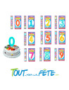 Bougie chiffre POPZ 4 couleurs