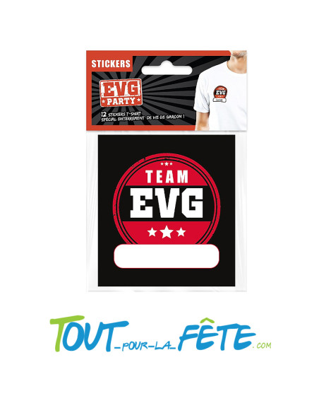 Lot de 12 Stickers Textile EVG