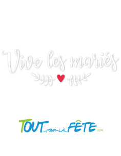 Sticker voiture vive les mariés 2