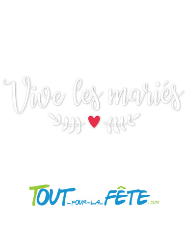 Sticker voiture vive les mariés