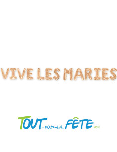 Guirlande ballons gonflables vive les mariés