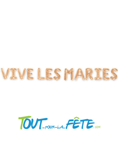 Guirlande ballons gonflables vive les mariés