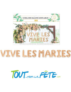 Guirlande ballons gonflables vive les mariés 2