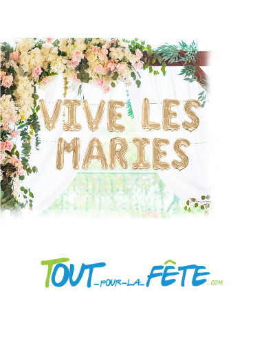 Guirlande ballons gonflables vive les mariés