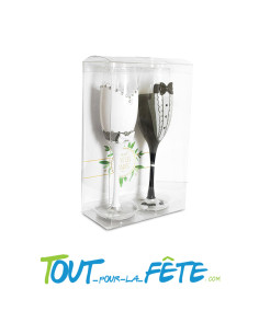 Flûte à champagne vive les mariés 2