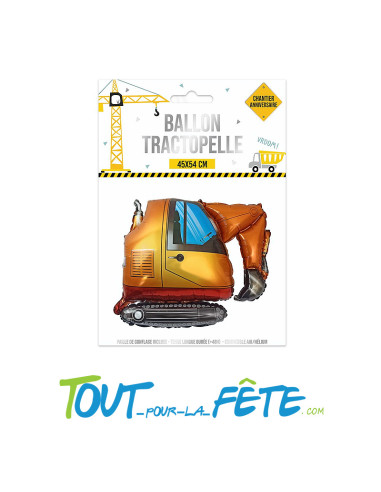 Ballon camion de chantier tractopelle 45 x 54 cm