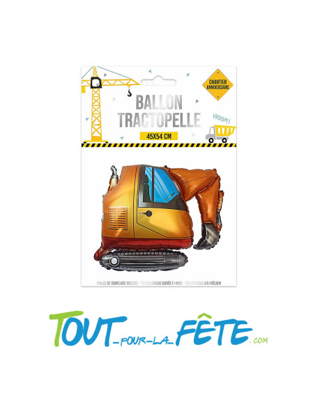 Ballon camion de chantier tractopelle 45 x 54 cm