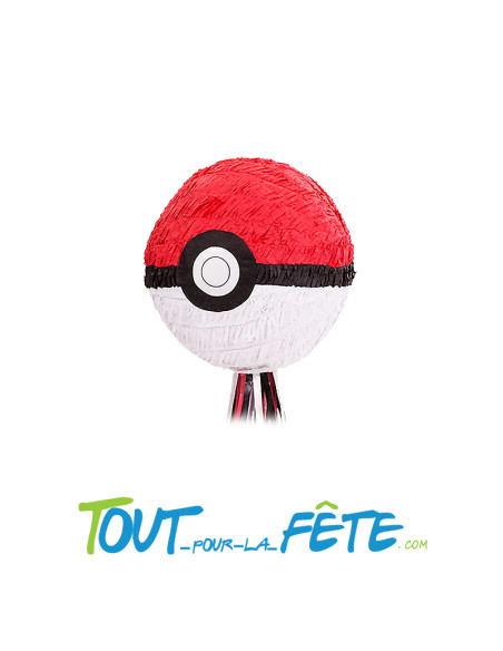 Piñata à tirer Pokemon© pokeball a remplir 30cm x 30cm
