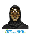 Masque tueur or avec capuche