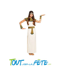 Déguisement de Cléopâtre blanc et or