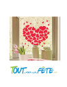 Lot de stickers coeur rouge
