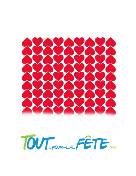 Lot de stickers coeur rouge