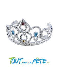 Couronne diadème de Princesse Argent, Vert et Rose