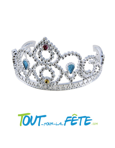 Couronne diadème de Princesse Argent, Vert et Rose