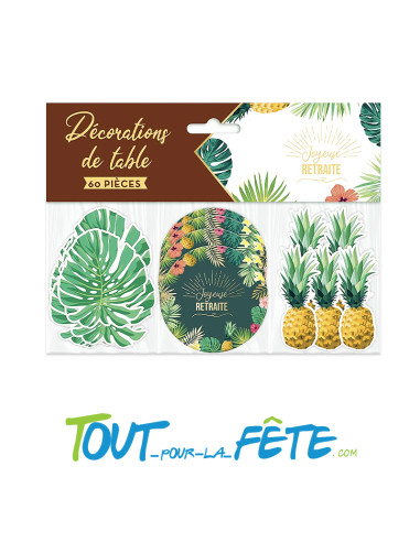 Sachet de 60 déco de table joyeuse retraite