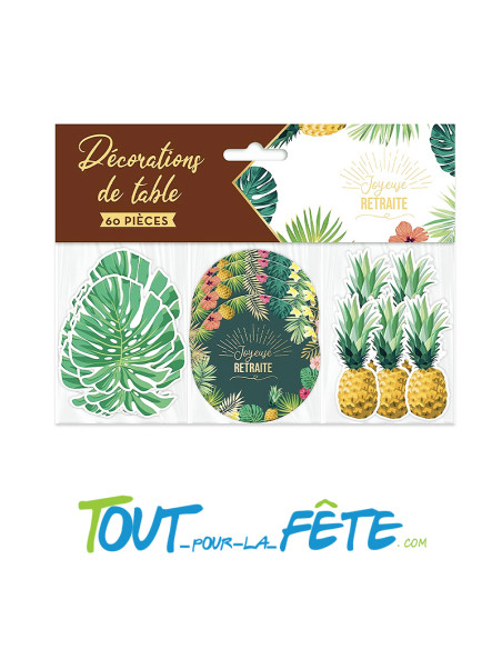 Sachet de 60 déco de table joyeuse retraite