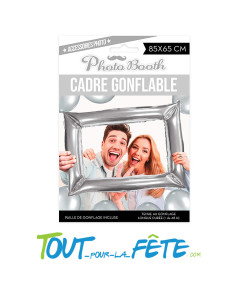 cadre gonflable métallique argent pour photobooth
