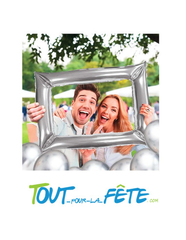 cadre gonflable métallique argent pour photobooth