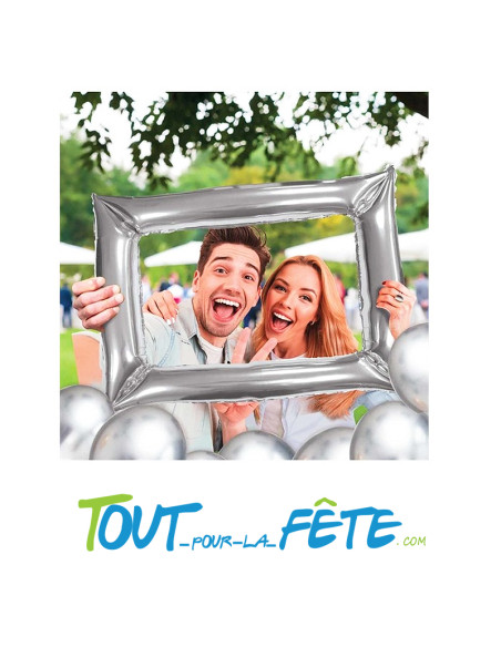 cadre gonflable métallique argent pour photobooth