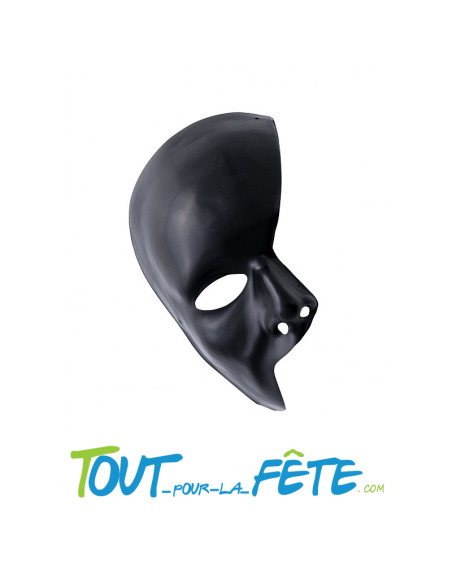 demi masque noir en plastique