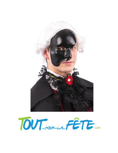 demi masque noir en plastique